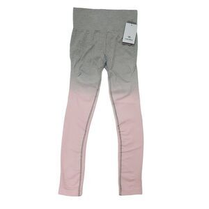 Chiczele Leggings Womens Small Gray High Waisted Pink Athletic Yoga Gym Shaping